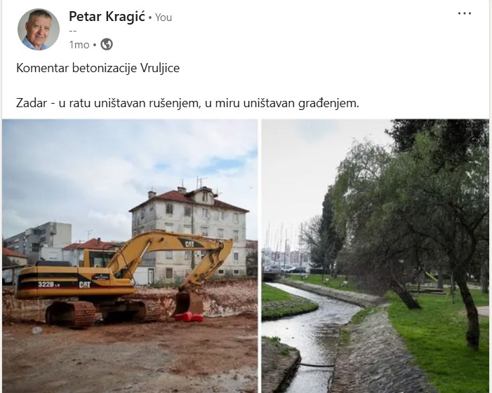 Komentar betonizacije Vruljice